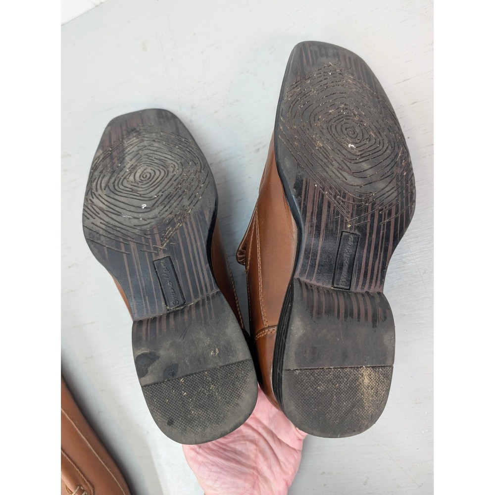 Bruno Marc Giorgio-1 Square Toe Slip On Loafers Dress Shoes Men's 6.5 Brown - Picture 6 of 6